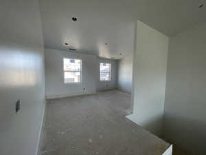 Empty room with baseboards