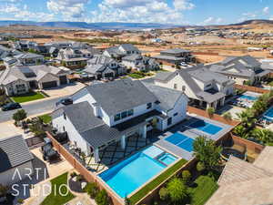 Bird's eye view of mountains