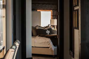 Bedroom featuring wood finished floors