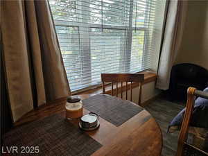 Dining room with wood finished floors