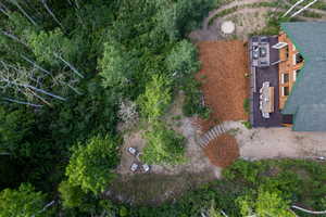 View from above of property