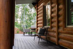 View of wooden terrace