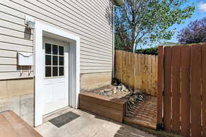 Doorway to basement apartment