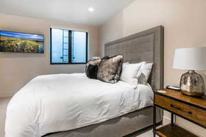 Bedroom featuring recessed lighting