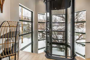 Detailed view of wood finished floors