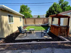 Relax in this fun patio space!