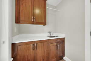 Bar area with a sink