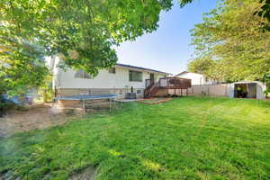 Fenced backyard