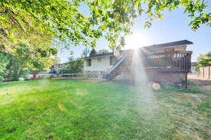 Back of house showing expansive back yard