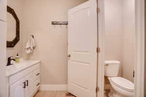 Half Bath in main level laundry room