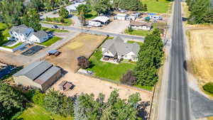 Aerial view of residential area