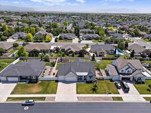 Aerial view of residential area