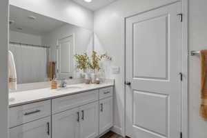 Bathroom featuring vanity
