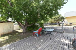 View of wooden terrace