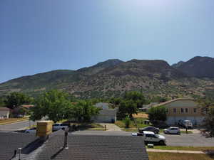 Mountain view with nearby suburban area