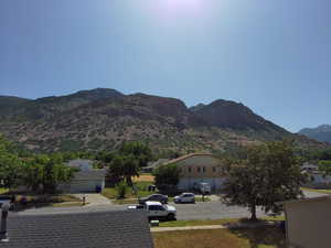 Mountain view with nearby suburban area