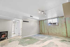 Basement with baseboards
