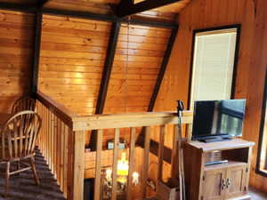 Detailed view of wooden walls