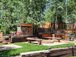 View of yard featuring a patio