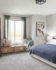 View of carpeted bedroom