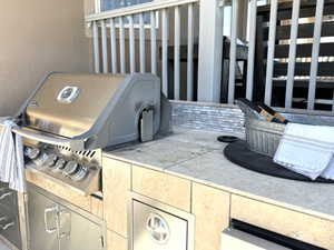 View of side of home featuring board and batten siding