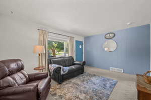 Carpeted living room