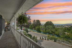 View of covered porch