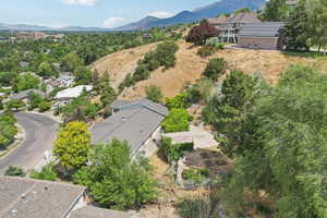 View of subject property with mountains