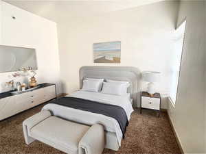 Primary bedroom.  Virtually staged