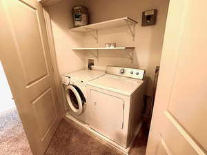 Laundry  with washer and dryer included