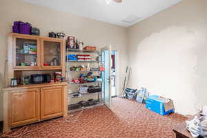 Office with carpet floors