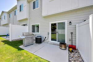 View of patio featuring grilling area