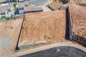 Aerial perspective of suburban area