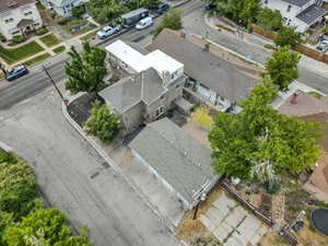 Aerial view of residential area