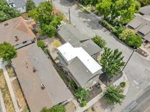Aerial view of residential area