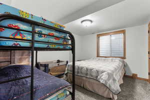 Bedroom with baseboards