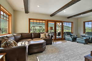 Basement family room with walk-out to patio.