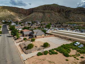 Mountain view with nearby suburban area