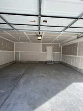 Five plex View of large 2 car garage