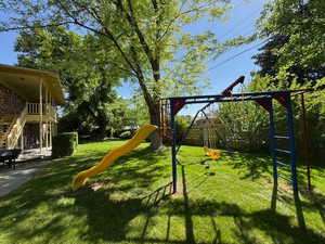 Awesome play area in backyard