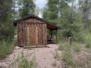 Permanent shed, storage and well