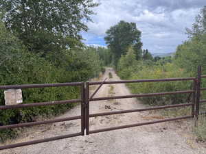 Entry gate, private lane to secluded property