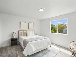 Large Master Bedroom, New Carpet and windows