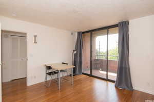 Second bedroom with large balcony, double closet with closet organizer