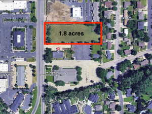 Aerial view of property's location featuring property boundaries highlighted