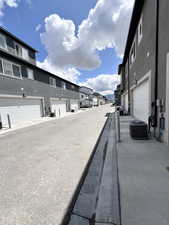 View of street garage access