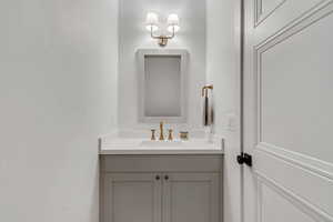 Bathroom featuring vanity