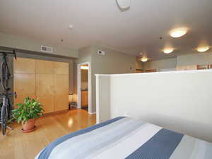 Bedroom featuring wood finished floors