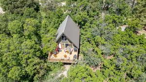 View from above of property