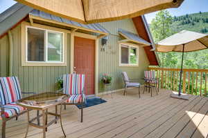 View of wooden terrace
